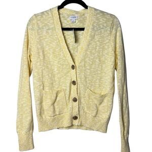 NWT J.Crew yellow cardigan size small